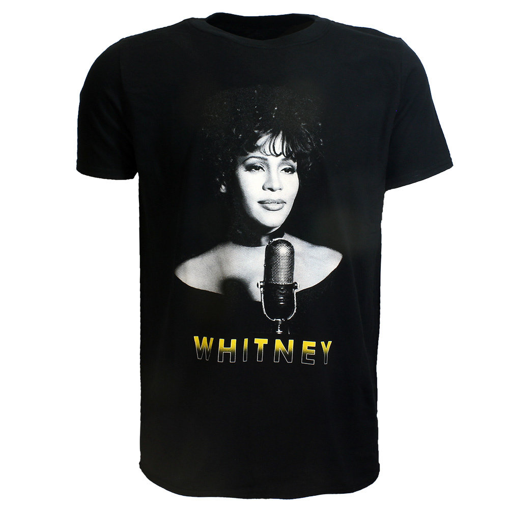 Band Merchandise Whitney Houston Photo T-Shirt Zwart - Officiële Merchandise Band Merchandise Whitney Houston Photo T-Shirt Zwart - Officiële Merchandise