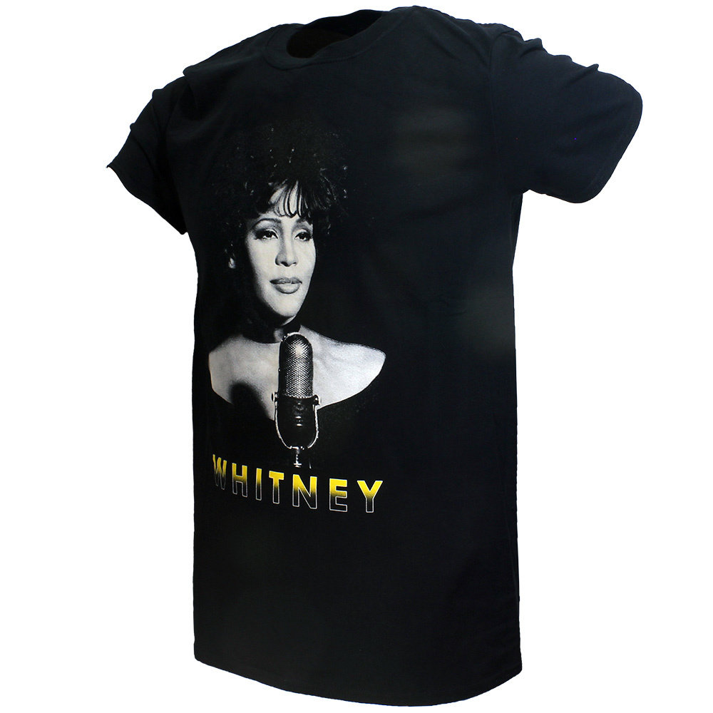 Band Merchandise Whitney Houston Photo T-Shirt Zwart - Officiële Merchandise Band Merchandise Whitney Houston Photo T-Shirt Zwart - Officiële Merchandise