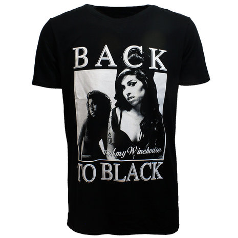 Band Merchandise Amy Winehouse Back To Black T-Shirt Schwarz – Offizielles Merchandise Band Merchandise Amy Winehouse Back To Black T-Shirt Schwarz – Offizielles Merchandise