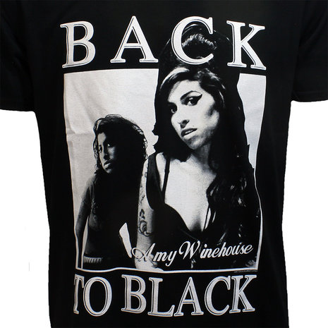 Band Merchandise Amy Winehouse Back To Black T-Shirt Schwarz – Offizielles Merchandise Band Merchandise Amy Winehouse Back To Black T-Shirt Schwarz – Offizielles Merchandise