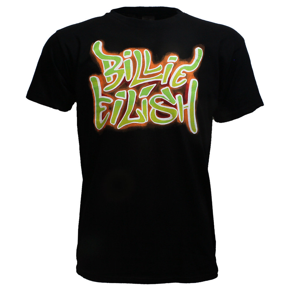 Band Merchandise Billie Eilish Neon Graffiti T-Shirt – Offizielles Merchandise Band Merchandise Billie Eilish Neon Graffiti T-Shirt – Offizielles Merchandise