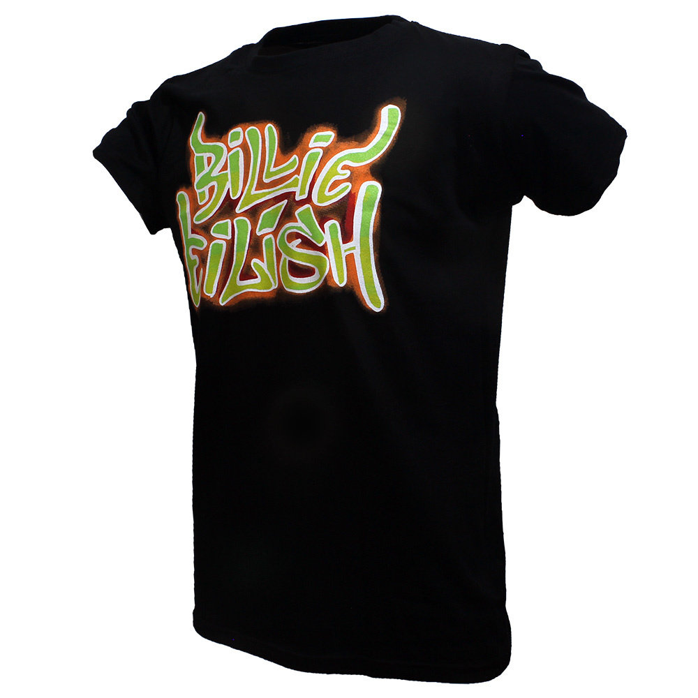 Band Merchandise Billie Eilish Neon Graffiti T-Shirt – Offizielles Merchandise Band Merchandise Billie Eilish Neon Graffiti T-Shirt – Offizielles Merchandise