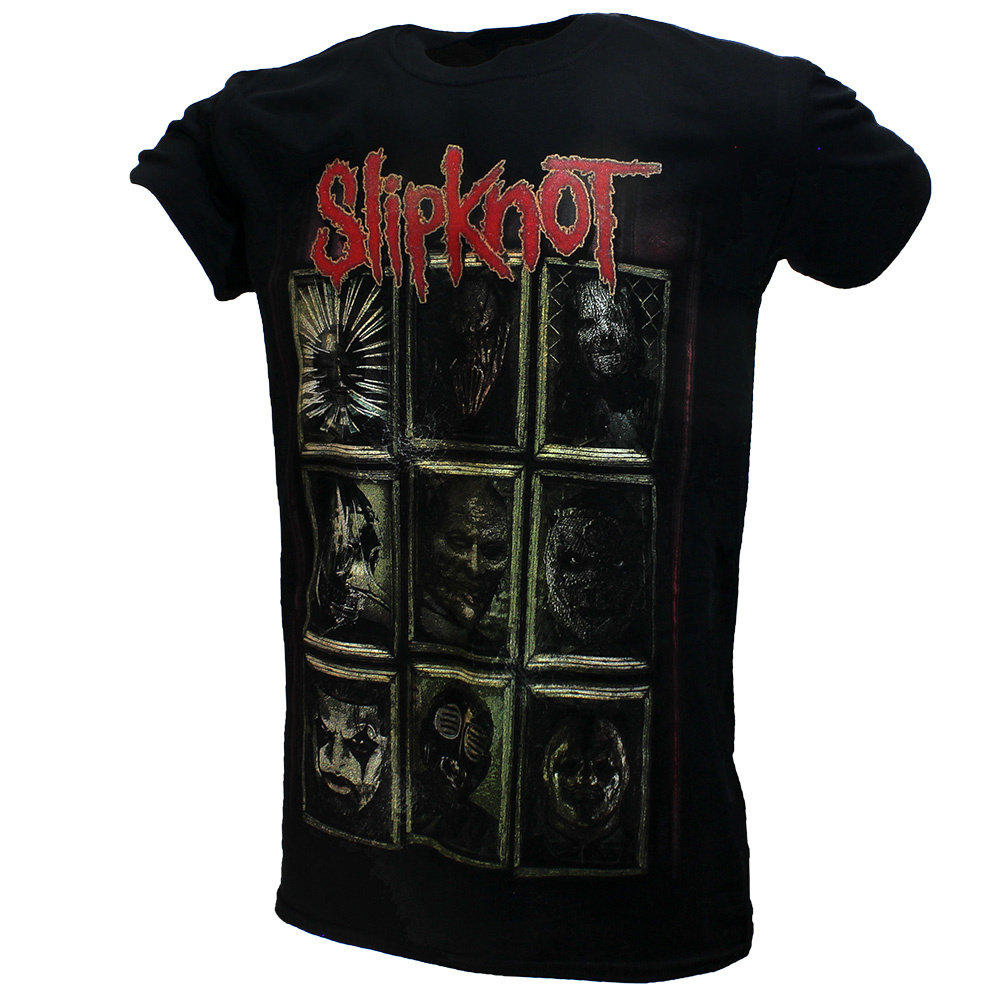 Band Merchandise Slipknot New Masks Band T-Shirt Zwart - Officiële Merchandise Band Merchandise Slipknot New Masks Band T-Shirt Zwart - Officiële Merchandise
