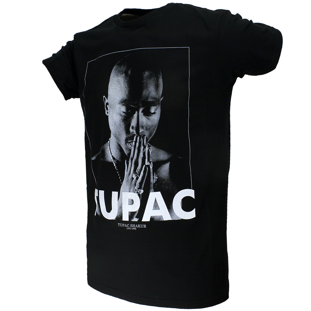 - 2PAC T-Shirt Black Praying Official Tupac Merchandise