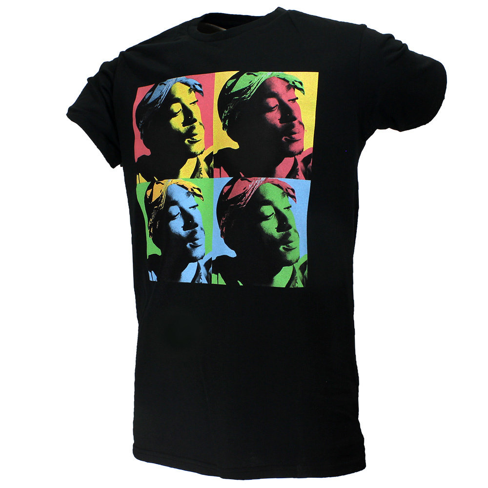 Band Merchandise Tupac 2PAC Pop-Art T-Shirt Schwarz – Offizielles Merchandise Band Merchandise Tupac 2PAC Pop-Art T-Shirt Schwarz – Offizielles Merchandise
