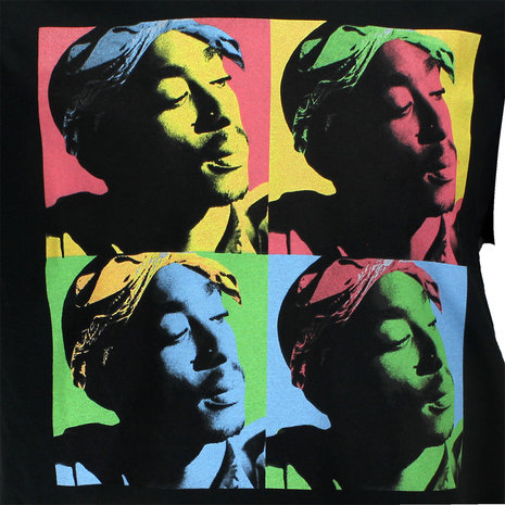Band Merchandise Tupac 2PAC Pop-Art T-Shirt Black - Official Merchandise Band Merchandise Tupac 2PAC Pop-Art T-Shirt Black - Official Merchandise