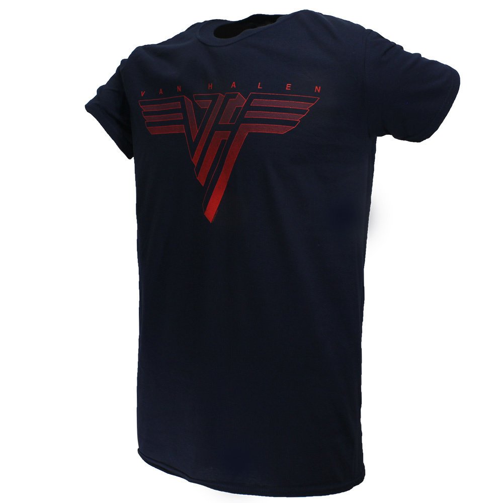 Band Merchandise Eddy Van Halen – Klassisches rotes Logo-T-Shirt – Offizielles Merchandise | Popmerch.com Band Merchandise Eddy Van Halen – Klassisches rotes Logo-T-Shirt – Offizielles Merchandise | Popmerch.com