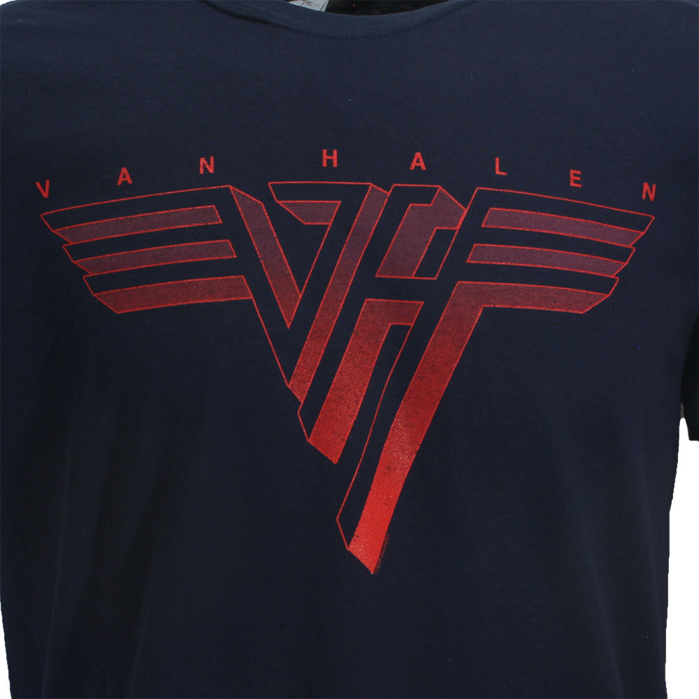 Band Merchandise Eddy Van Halen – Klassisches rotes Logo-T-Shirt – Offizielles Merchandise | Popmerch.com Band Merchandise Eddy Van Halen – Klassisches rotes Logo-T-Shirt – Offizielles Merchandise | Popmerch.com
