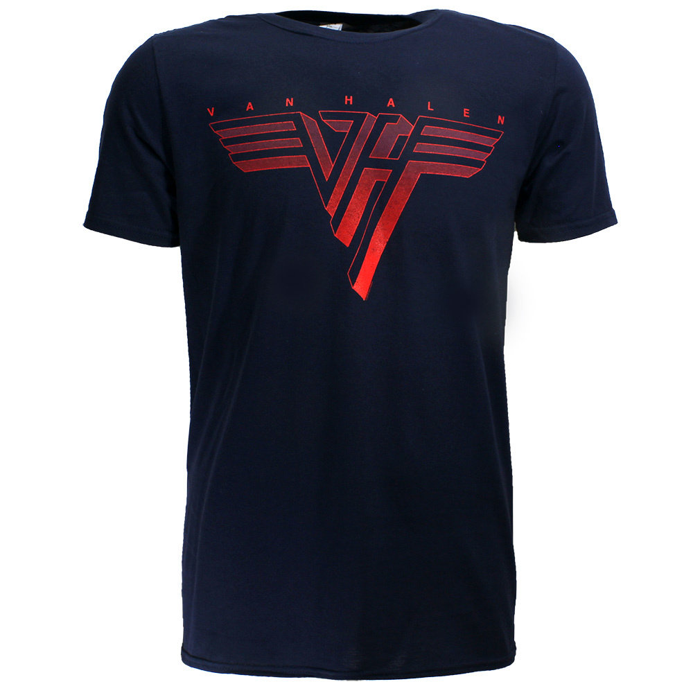 Band Merchandise Eddy Van Halen – Klassisches rotes Logo-T-Shirt – Offizielles Merchandise | Popmerch.com Band Merchandise Eddy Van Halen – Klassisches rotes Logo-T-Shirt – Offizielles Merchandise | Popmerch.com