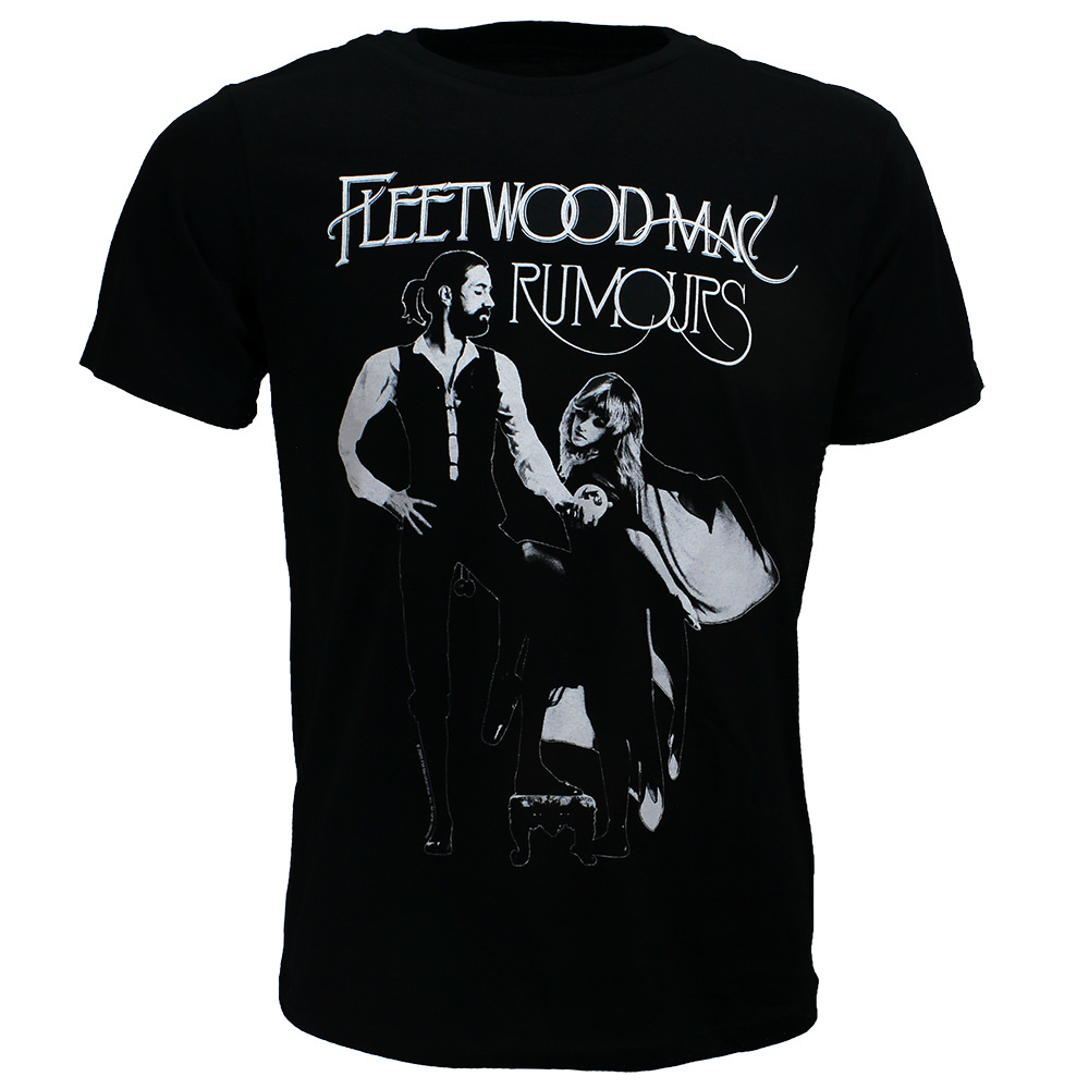 Fleetwood Mac T Shirt Rumours Band Logo Nuovo Ufficiale Unisex Bianca L