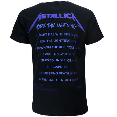 Band Merchandise Metallica Ride The Lightning Tracklist T-Shirt – Offizielles Merchandise | Popmerch.com Band Merchandise Metallica Ride The Lightning Tracklist T-Shirt – Offizielles Merchandise | Popmerch.com