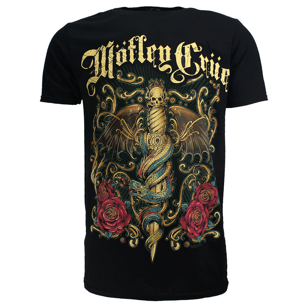Band Merchandise Mötley Crüe Exquisite Dagger T-Shirt - Official Merchandise | Popmerch.com
