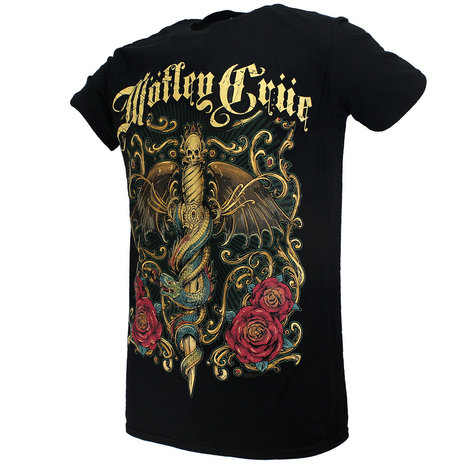 Band Merchandise Mötley Crüe Exquisite Dagger T-Shirt - Official Merchandise | Popmerch.com