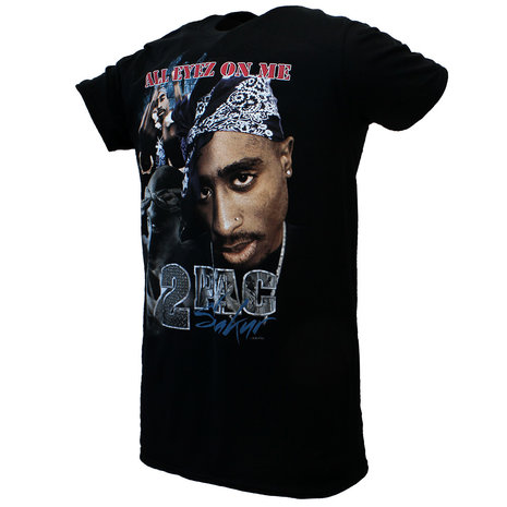 T-shirt Tupac All Eyez On Me - Logo Praying - Officiel Homme Gris - Coton Doux