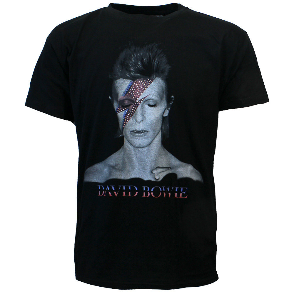 Band Merchandise David Bowie Aladdin Sane T-Shirt Zwart - Officiële Merchandise | Popmerch.com Band Merchandise David Bowie Aladdin Sane T-Shirt Zwart - Officiële Merchandise | Popmerch.com