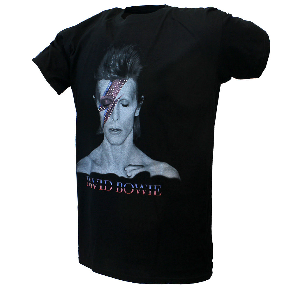 Band Merchandise David Bowie Aladdin Sane T-Shirt Zwart - Officiële Merchandise | Popmerch.com Band Merchandise David Bowie Aladdin Sane T-Shirt Zwart - Officiële Merchandise | Popmerch.com