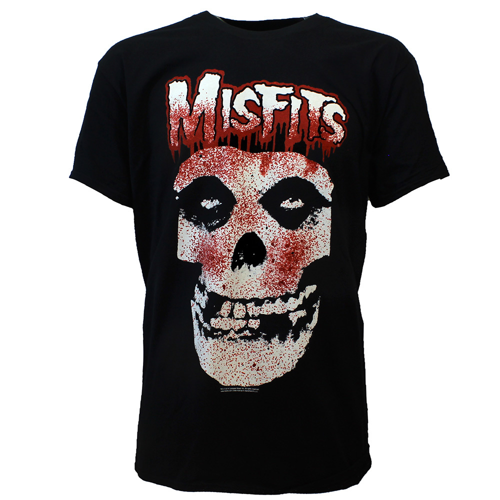 Misfits Bleeding Skull Band T-Shirt Black | Worldwide Shipping -  