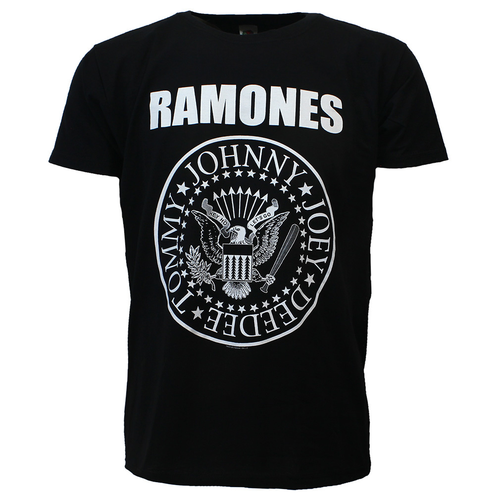 Sweat à Capuche Officiel Ramones Avec Sceau Présidentiel - Noir - 100% Coton - Unisexe Adulte