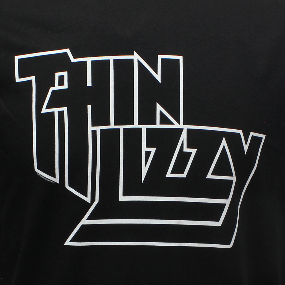 Band Merchandise Thin Lizzy Logo Band T-Shirt Zwart - Officiële Merchandise | Popmerch.com Band Merchandise Thin Lizzy Logo Band T-Shirt Zwart - Officiële Merchandise | Popmerch.com