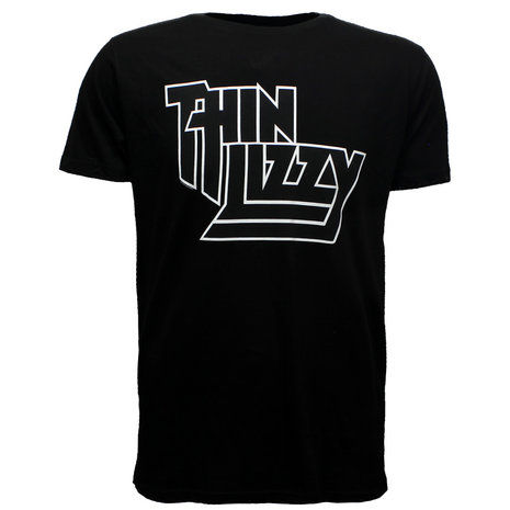 Band Merchandise Thin Lizzy Logo Band T-Shirt Zwart - Officiële Merchandise | Popmerch.com Band Merchandise Thin Lizzy Logo Band T-Shirt Zwart - Officiële Merchandise | Popmerch.com