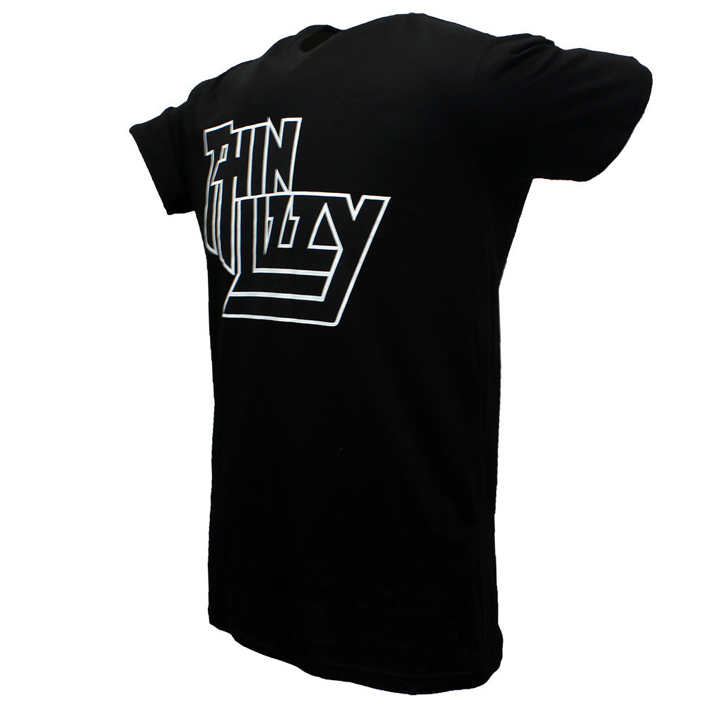 Band Merchandise Thin Lizzy Logo Band T-Shirt Zwart - Officiële Merchandise | Popmerch.com Band Merchandise Thin Lizzy Logo Band T-Shirt Zwart - Officiële Merchandise | Popmerch.com