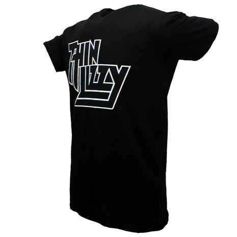 Band Merchandise Thin Lizzy Logo Band T-Shirt Zwart - Officiële Merchandise | Popmerch.com Band Merchandise Thin Lizzy Logo Band T-Shirt Zwart - Officiële Merchandise | Popmerch.com