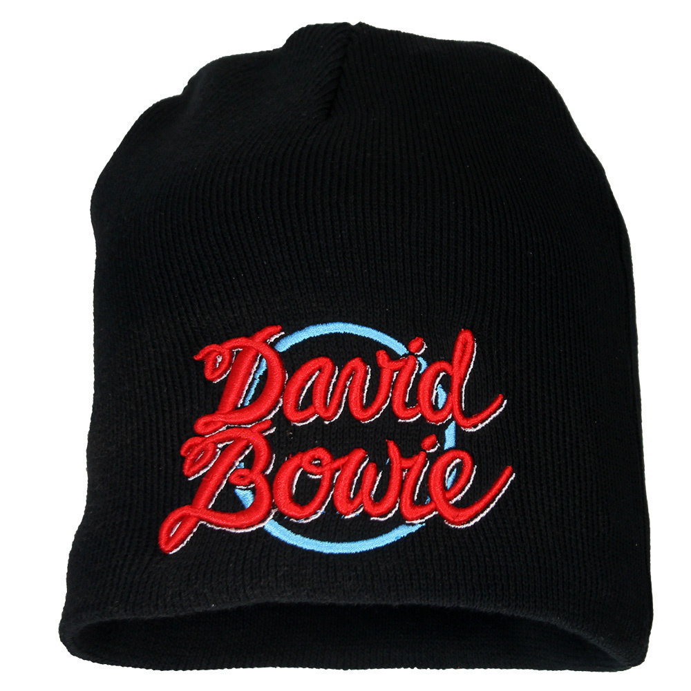 Band Merchandise David Bowie World Tour 1978 Beanie Hat Black - Official Merchandise | Popmerch.com