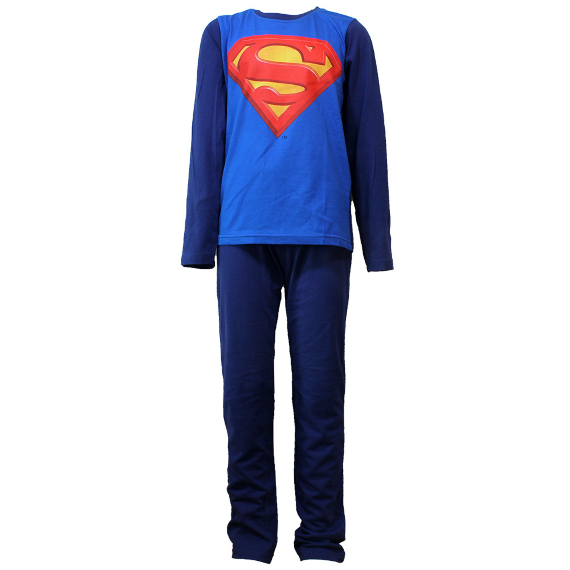 Pyjama Superman DC Comics Pour Garçons 3-10 Ans - 100% Coton, Manches Longues - Marchandise Officielle, Cadeau Idéal - 4
