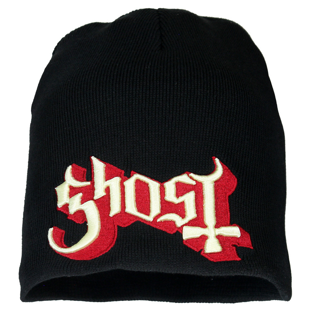 Band Merchandise Ghost Band Logo Beanie Mütze Schwarz - Offizielles Merchandise Band Merchandise Ghost Band Logo Beanie Mütze Schwarz - Offizielles Merchandise