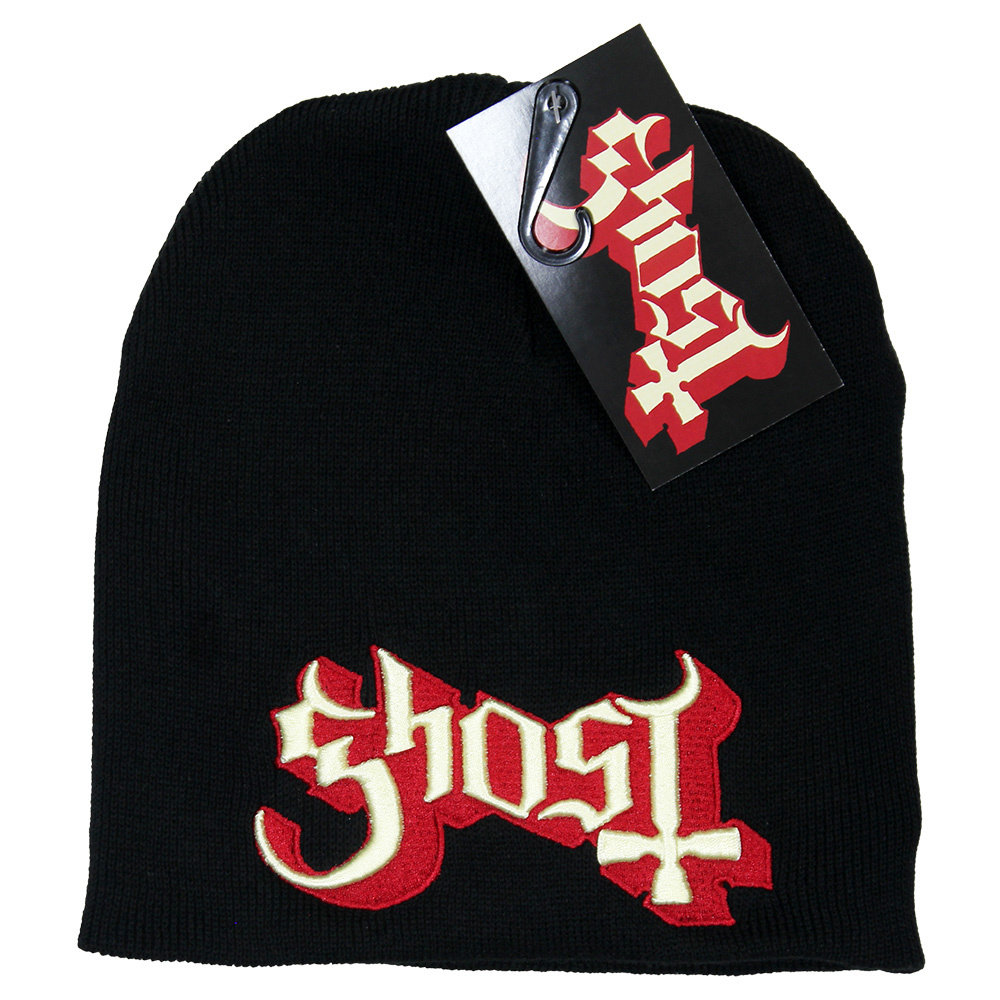 Band Merchandise Ghost Band Logo Beanie Hat Black - Official Merchandise Band Merchandise Ghost Band Logo Beanie Hat Black - Official Merchandise