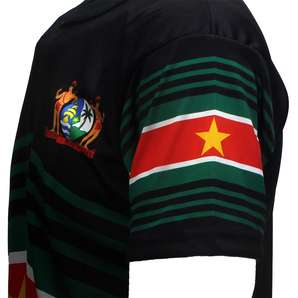 Suriname Surinam Techno Style Football Kit Set T-Shirt + Shorts Black / Green Suriname Surinam Techno Style Football Kit Set T-Shirt + Shorts Black / Green
