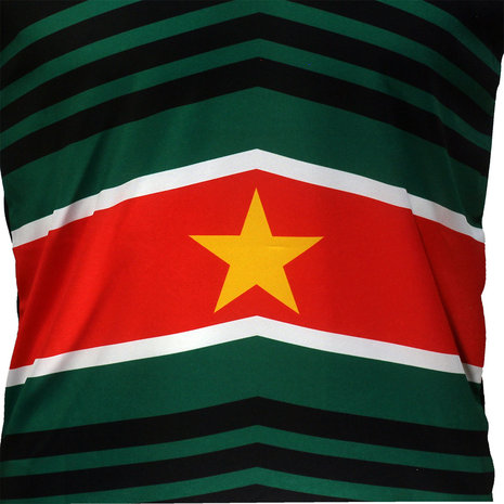 Suriname Suriname Techno Style Voetbal Tenue Set T-Shirt + Broek Zwart / Groen Suriname Suriname Techno Style Voetbal Tenue Set T-Shirt + Broek Zwart / Groen
