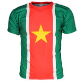 Suriname Fußball-T-Shirt im Oldschool-Stil mit Suriname-Flagge