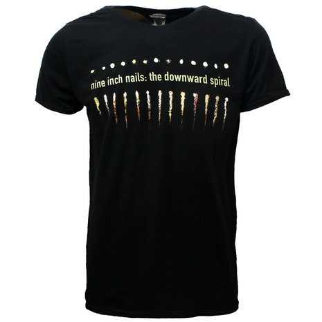 Band Merchandise Nine Inch Nails NIN Downward Spiral Band T-Shirt Zwart Band Merchandise Nine Inch Nails NIN Downward Spiral Band T-Shirt Zwart
