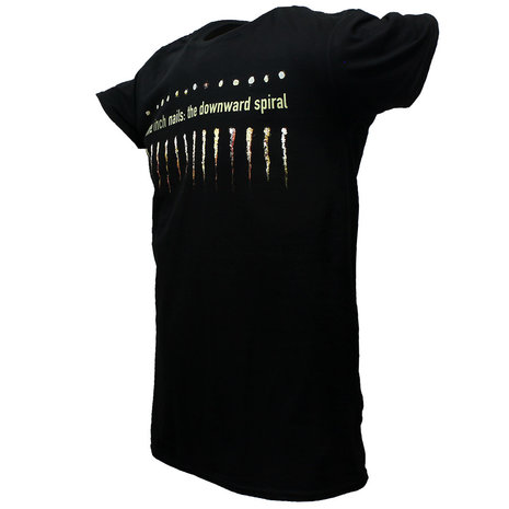 Band Merchandise Nine Inch Nails NIN Downward Spiral Band T-Shirt Zwart Band Merchandise Nine Inch Nails NIN Downward Spiral Band T-Shirt Zwart
