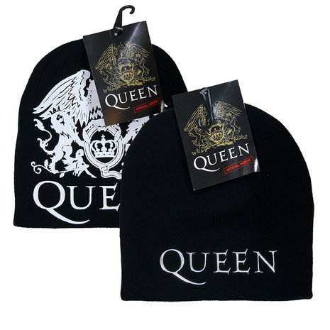 Band Merchandise Queen Crest Band Logo Beanie Muts Zwart - Officiële Merchandise | Popmerch.com Band Merchandise Queen Crest Band Logo Beanie Muts Zwart - Officiële Merchandise | Popmerch.com