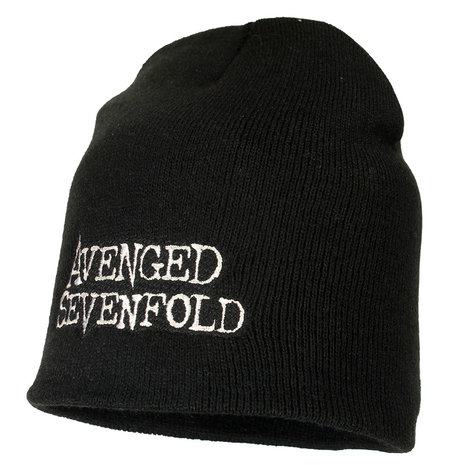 Band Merchandise Avenged Sevenfold Band Logo Beanie Hat Black - Official Merchandise Band Merchandise Avenged Sevenfold Band Logo Beanie Hat Black - Official Merchandise