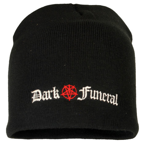 Band Merchandise Dark Funeral Band Logo Beanie Muts Zwart - Officiële Merchandise Band Merchandise Dark Funeral Band Logo Beanie Muts Zwart - Officiële Merchandise
