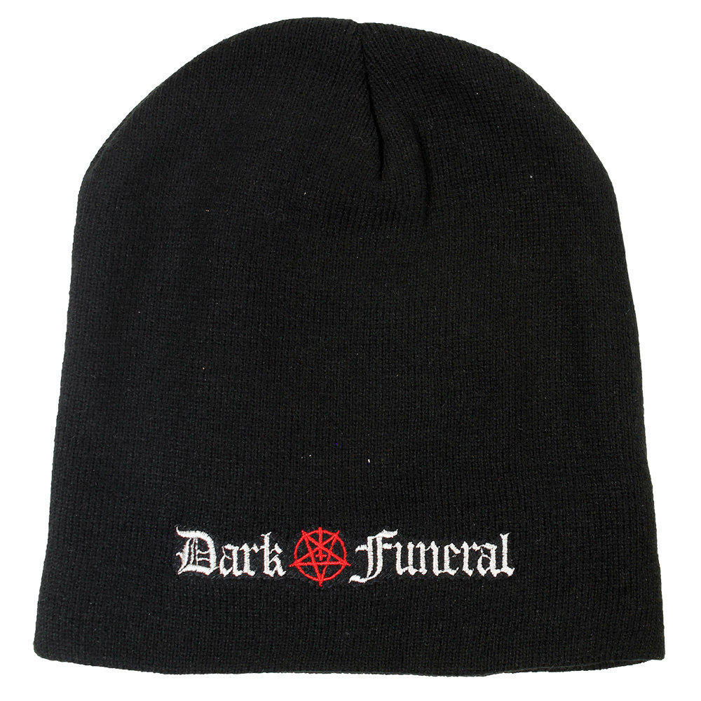 Band Merchandise Dark Funeral Band Logo Beanie Mütze Schwarz – Offizielles Merchandise Band Merchandise Dark Funeral Band Logo Beanie Mütze Schwarz – Offizielles Merchandise