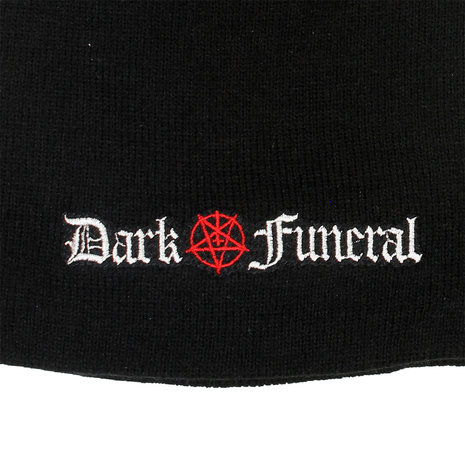 Band Merchandise Dark Funeral Band Logo Beanie Mütze Schwarz – Offizielles Merchandise Band Merchandise Dark Funeral Band Logo Beanie Mütze Schwarz – Offizielles Merchandise