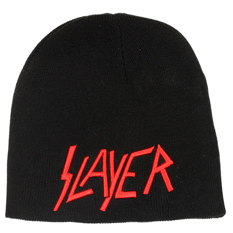 Band Merchandise Slayer Band Logo Beanie Mütze Schwarz – Offizielles Merchandise Band Merchandise Slayer Band Logo Beanie Mütze Schwarz – Offizielles Merchandise