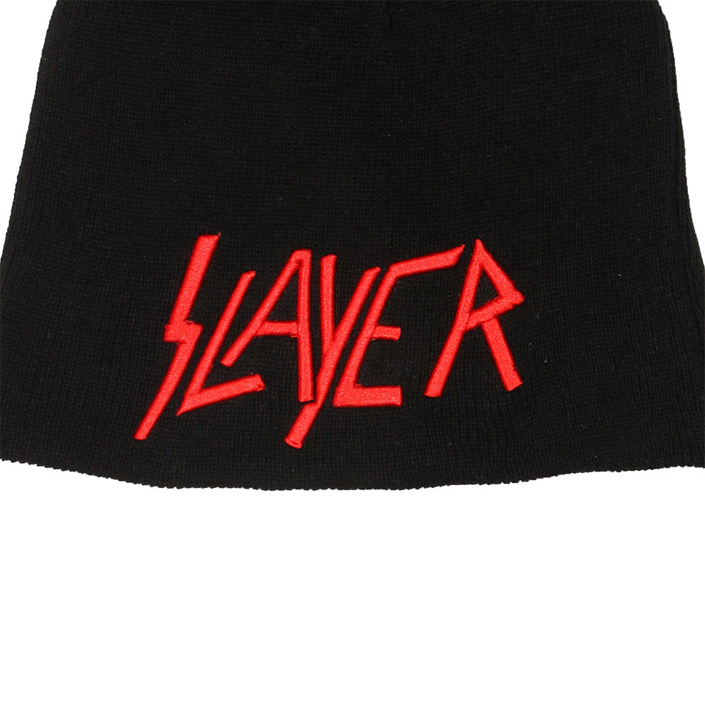 Band Merchandise Slayer Band Logo Beanie Mütze Schwarz – Offizielles Merchandise Band Merchandise Slayer Band Logo Beanie Mütze Schwarz – Offizielles Merchandise