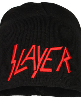 Band Merchandise Slayer Geborduurd Logo Beanie Muts Zwart Band Merchandise Slayer Geborduurd Logo Beanie Muts Zwart