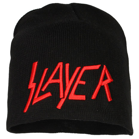 Band Merchandise Slayer Band Logo Beanie Mütze Schwarz – Offizielles Merchandise Band Merchandise Slayer Band Logo Beanie Mütze Schwarz – Offizielles Merchandise