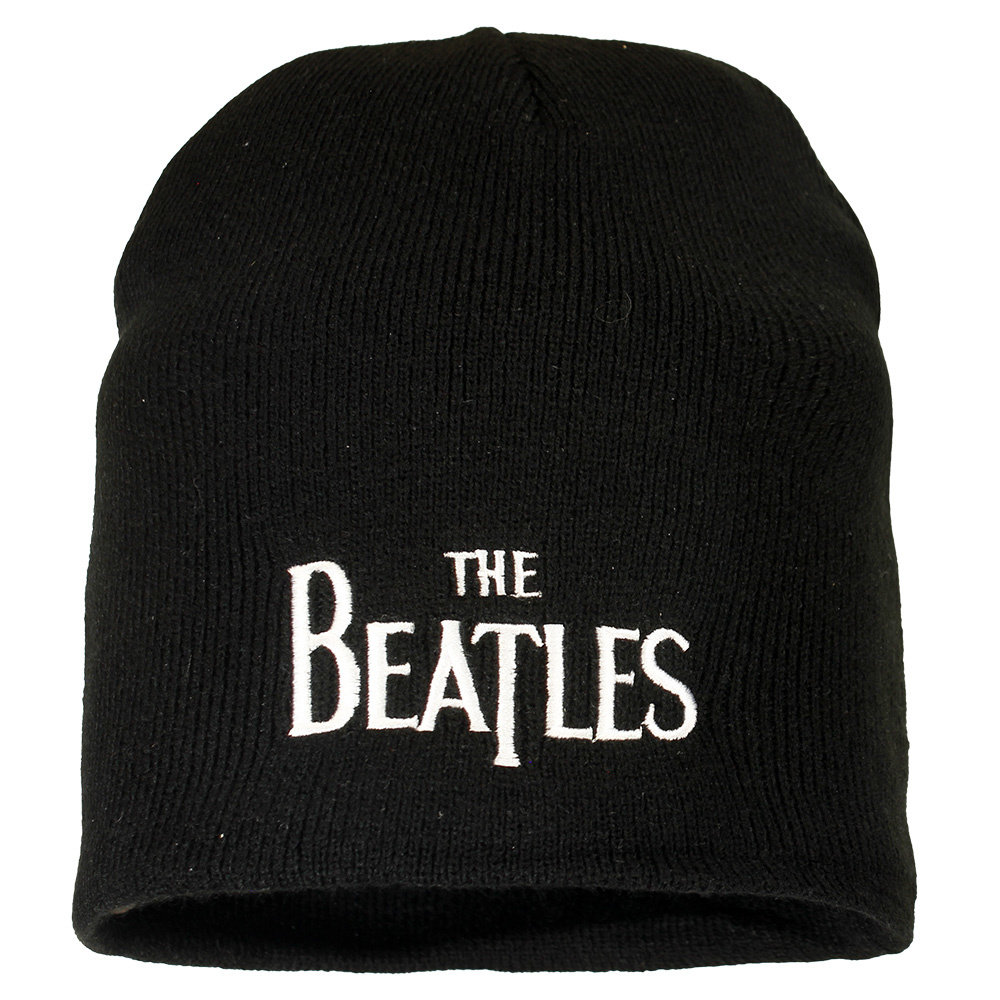 Band Merchandise The Beatles Band Logo Beanie Hat Black - Official Merchandise Band Merchandise The Beatles Band Logo Beanie Hat Black - Official Merchandise