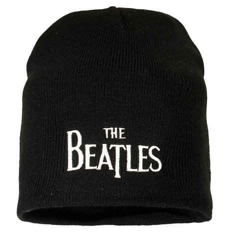 Band Merchandise The Beatles Band Logo Beanie Muts Zwart - Officiële Merchandise Band Merchandise The Beatles Band Logo Beanie Muts Zwart - Officiële Merchandise