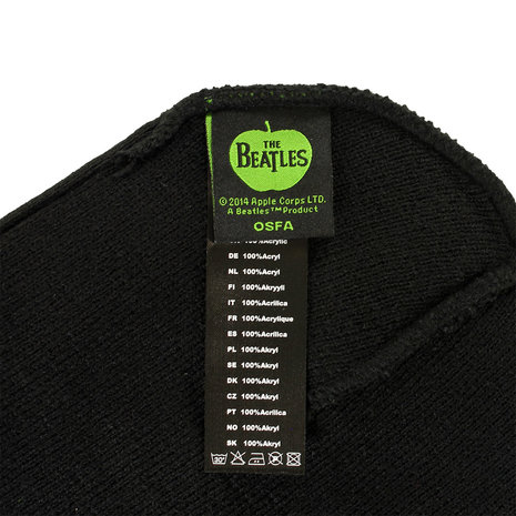 The Beatles Band Logo Beanie Hat Black 
