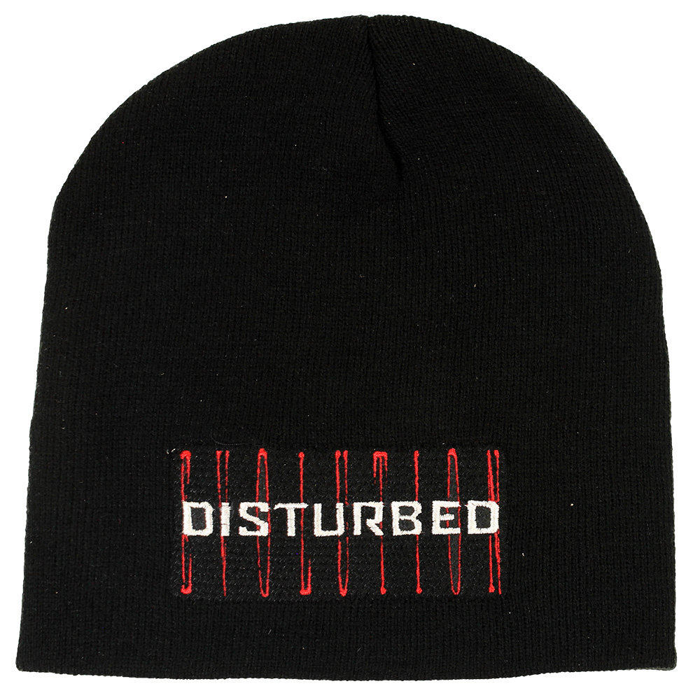 Band Merchandise Disturbed Evolution Band Logo Beanie Hat Black - Official Merchandise Band Merchandise Disturbed Evolution Band Logo Beanie Hat Black - Official Merchandise