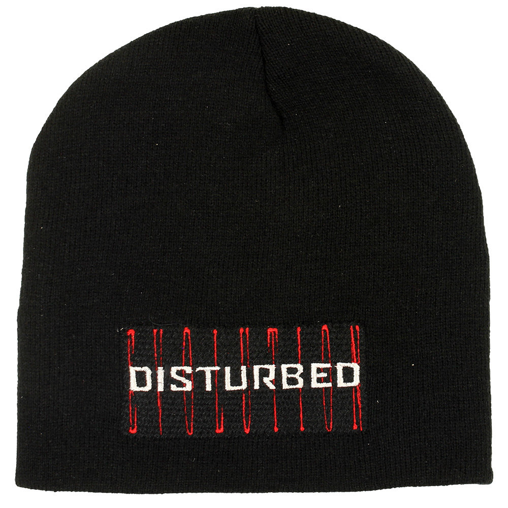 Band Merchandise Disturbed Evolution Band Logo Beanie Hat Black - Official Merchandise Band Merchandise Disturbed Evolution Band Logo Beanie Hat Black - Official Merchandise