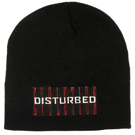 Band Merchandise Disturbed Evolution Band Logo Beanie Hat Black - Official Merchandise Band Merchandise Disturbed Evolution Band Logo Beanie Hat Black - Official Merchandise